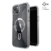 Speck Presidio Lux Grip ClickLock & Magsafe - Etui iPhone 15 Plus (Clear / Chrome Finish / Serene Silver)