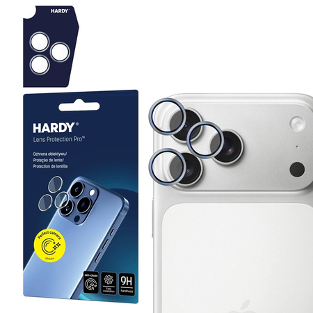 3mk HARDY Lens Protection Pro - Szkło na obiektyw aparatu iPhone 17 Pro / iPhone 17 Pro Max (Titanium Gray)