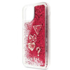 Guess Liquid Glitter Hearts - Etui iPhone 11 Pro (malinowy)