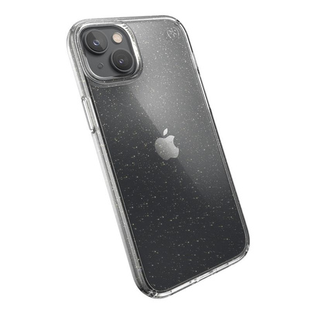 Speck Presidio Perfect-Clear with Glitter - Etui iPhone 14 Plus z powłoką MICROBAN (Clear / Gold Glitter)