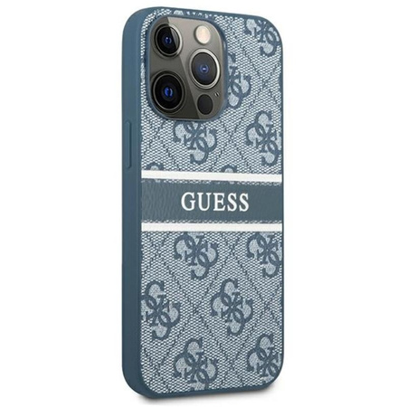 Guess 4G Printed Stripe - Etui iPhone 13 Pro (niebieski)