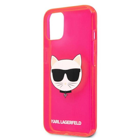Karl Lagerfeld Choupette Head - Etui iPhone 13 mini (fluo różowy)