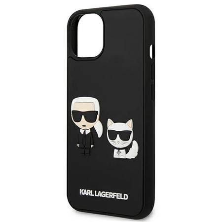 Karl Lagerfeld Ikonik 3D Karl & Choupette - Etui iPhone 13 (czarny)