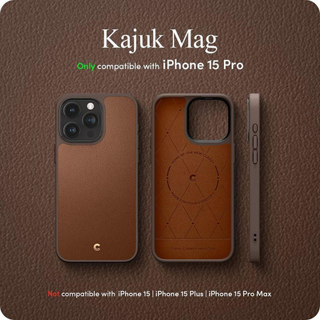 Spigen Cyrill Kajuk Mag MagSafe - Etui do iPhone 15 Pro (Saddle Brown)