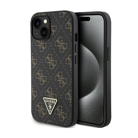 Guess 4G Triangle Metal Logo - Etui iPhone 15 Plus (czarny)