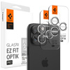 Spigen Optik Pro GLAS.TR EZ Fit Camera Protector 2-Pack - Szkło ochronne na obiektyw do iPhone 16 Pro / 16 Pro Max / 15 Pro / 15 Pro Max / 14 Pro / 14 Pro Max (
