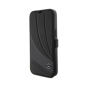 Mercedes Booktype Leather Wave Pattern - Etui iPhone 15 (czarny)