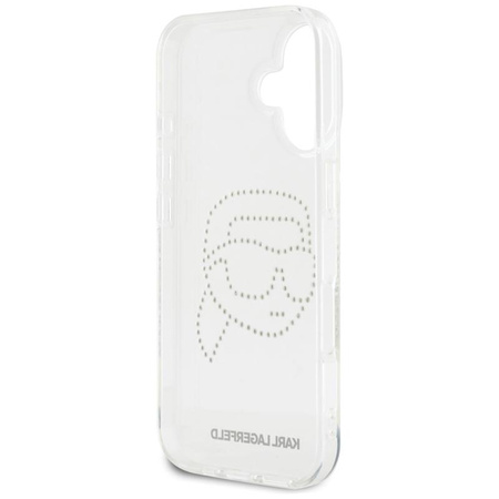 Karl Lagerfeld IML Rhinestones Karl Head - Etui do iPhone 16 (przezroczysty)