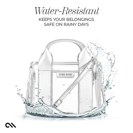 Case-Mate Micro Tote Bag - Wodoodporna torba na ramię (Silver Chrome/Clear)