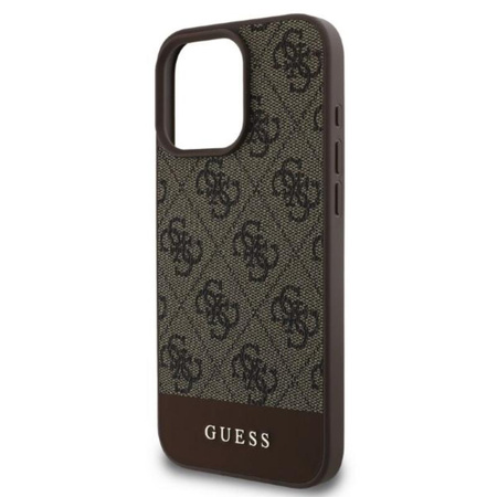 Guess 4G Bottom Stripe - Etui iPhone 16 Pro Max (brązowy)