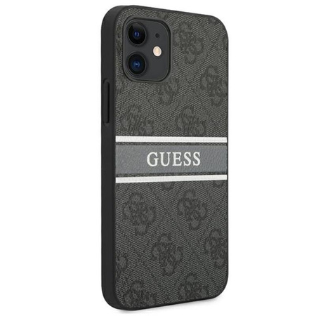 Guess 4G Printed Stripe – Etui iPhone 12 mini (szary)