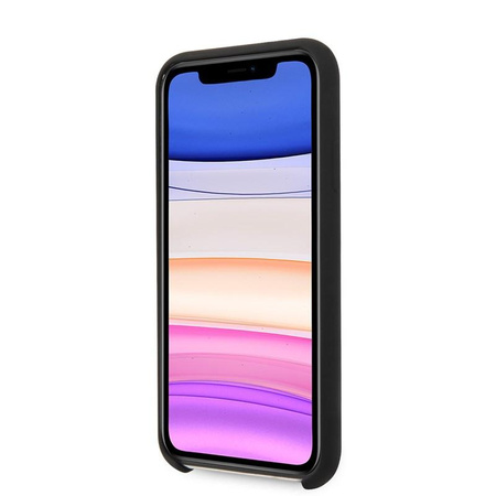 Guess Silicone Vintage - Etui iPhone 11 (czarny)