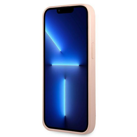 Guess Saffiano Triangle Logo Case – Etui iPhone 13 (różowy)