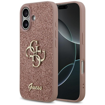 Guess Fixed Glitter Big 4G - Etui iPhone 17 (różowy)
