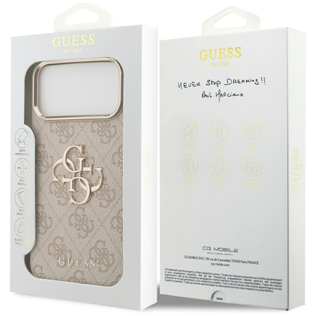 Guess 4G Big 4G Classic Logo - Etui iPhone 17 Pro Max (różowy / złoty)