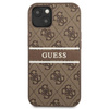Guess 4G Printed Stripe - Etui iPhone 13 Mini (brązowy)