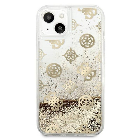 Guess Peony Liquid Glitter - Etui iPhone 13 (złoty)
