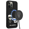 Karl Lagerfeld Slilicone Karl & Choupette Magsafe - Etui iPhone 13 Pro (czarny)