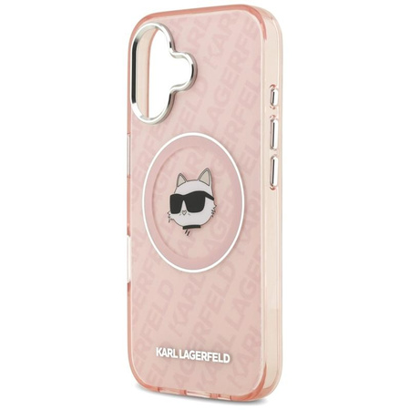 Karl Lagerfeld IML Choupette Head Logo MagSafe - Etui iPhone 17 (różowy)