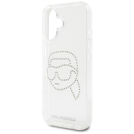 Karl Lagerfeld IML Rhinestones Karl Head - Etui do iPhone 16 (przezroczysty)
