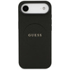 Guess Grained Ring MagSafe - Etui iPhone Air (czarny)
