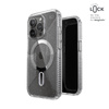 Speck Presidio Lux Grip ClickLock & Magsafe - Etui iPhone 15 Pro (Clear / Chrome Finish / Serene Silver)