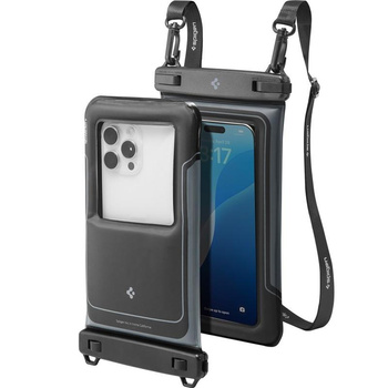 Spigen A611P Universal Waterproof Float Case 2-Pack - Etui wodoodporne do smartfonów do 6.9" (2 sztuki) (Matte Black)