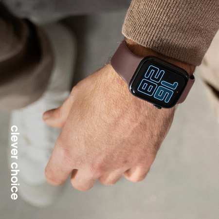 Crong Liquid - Pasek do Apple Watch 44/45/46/49 mm (brązowy)