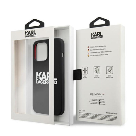 Karl Lagerfeld Silicone Stack Logo - Etui iPhone 13 Pro (czarny)