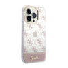 Guess 4G Stripe Script Logo Electroplated Pattern – Etui iPhone 14 Pro Max (różowy)