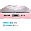 Speck Presidio Perfect-Clear with Impact Geometry + MagSafe - Etui iPhone 13 Pro Max z powłoką MICROBAN (Clear/Rosy Pink)