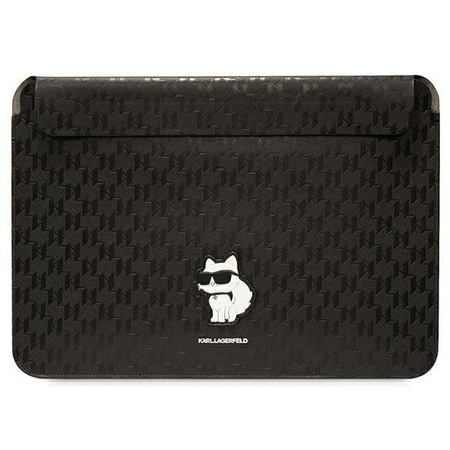 Karl Lagerfeld NFT Saffiano Monogram Ikonik Choupette Sleeve - Etui na notebook 14" (Czarny)