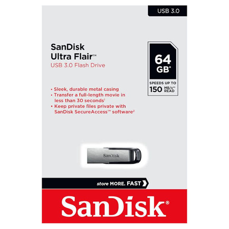 SanDisk Ultra Flair - Pendrive 64 GB USB 3.0