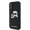 Karl Lagerfeld Silicone Double Heads Print MagSafe - Etui iPhone 16 Plus (czarny)