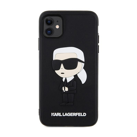 Karl Lagerfeld 3D Rubber NFT Ikonik - Etui iPhone 11 (Czarny)