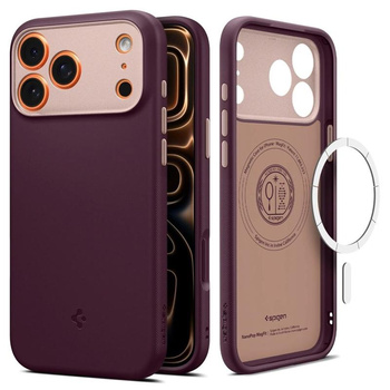 Spigen Nano Pop Mag MagSafe - Etui do iPhone 17 Pro (Burgundy Bean)