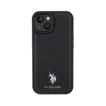 US Polo Assn Yoke Pattern - Etui iPhone 15 (czarny)