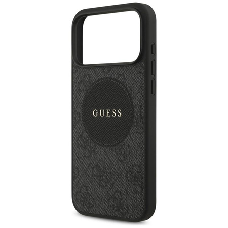 Guess 4G Circle Classic Logo MagSafe - Etui iPhone 17 Pro Max (czarny)