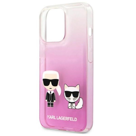 Karl Lagerfeld Ikonik & Choupette - Etui iPhone 13 Pro (różowy)