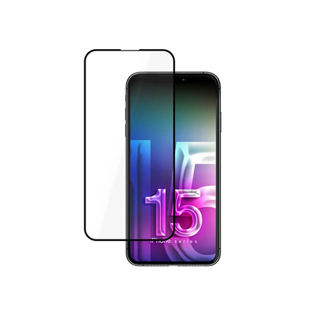 3mk HardGlass Max - Szkło hartowane do iPhone 15 Pro (Czarny)