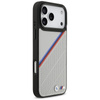 BMW M Tricolor Metal Logo MagSafe - Etui iPhone 17 Pro Max (szary)