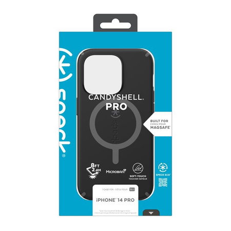 Speck CandyShell Pro + MagSafe - Etui iPhone 14 Pro z powłoką MICROBAN (Black / Slate Grey)