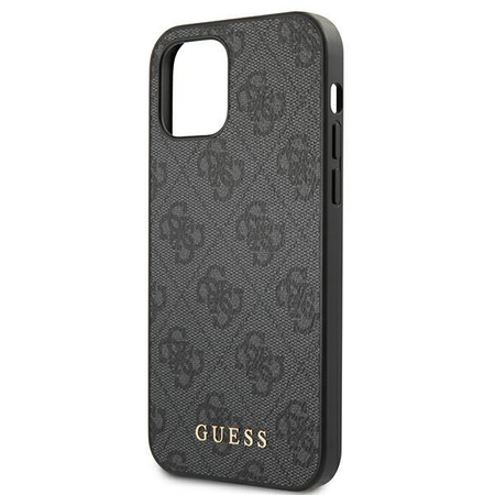Guess 4G Metal Gold Logo – Etui iPhone 12 / iPhone 12 Pro (szary)