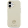 Guess Grained Strass Logo MagSafe - Etui iPhone 17 (beżowy)