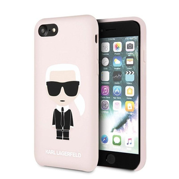 Karl Lagerfeld Fullbody Silicone Iconic - Etui iPhone SE 2020 / 8 / 7 (Light Pink)