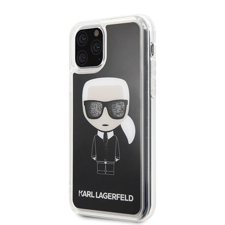 Karl Lagerfeld Iconic Glitter - Etui iPhone 11 Pro (Black)