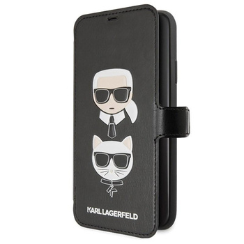 Karl Lagerfeld Booktype - Etui iPhone 11 Pro Max z kieszeniami na karty (Black)