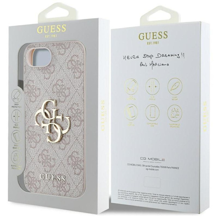 Guess 4G Big Logo - Etui do iPhone 16e (różowy)