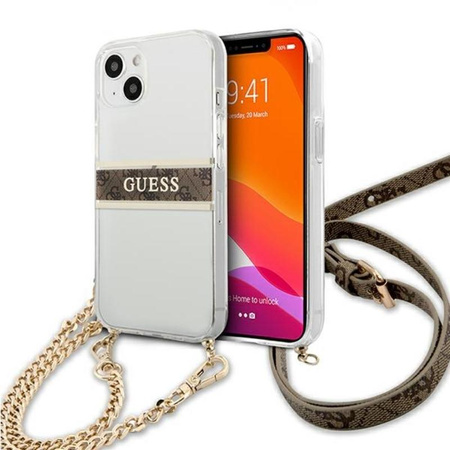 Guess 4G Gold Stripe Crossbody - Etui iPhone 13