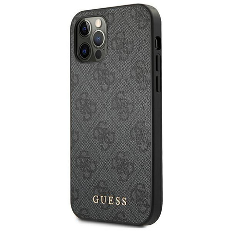 Guess 4G Metal Gold Logo – Etui iPhone 12 Pro Max (szary)